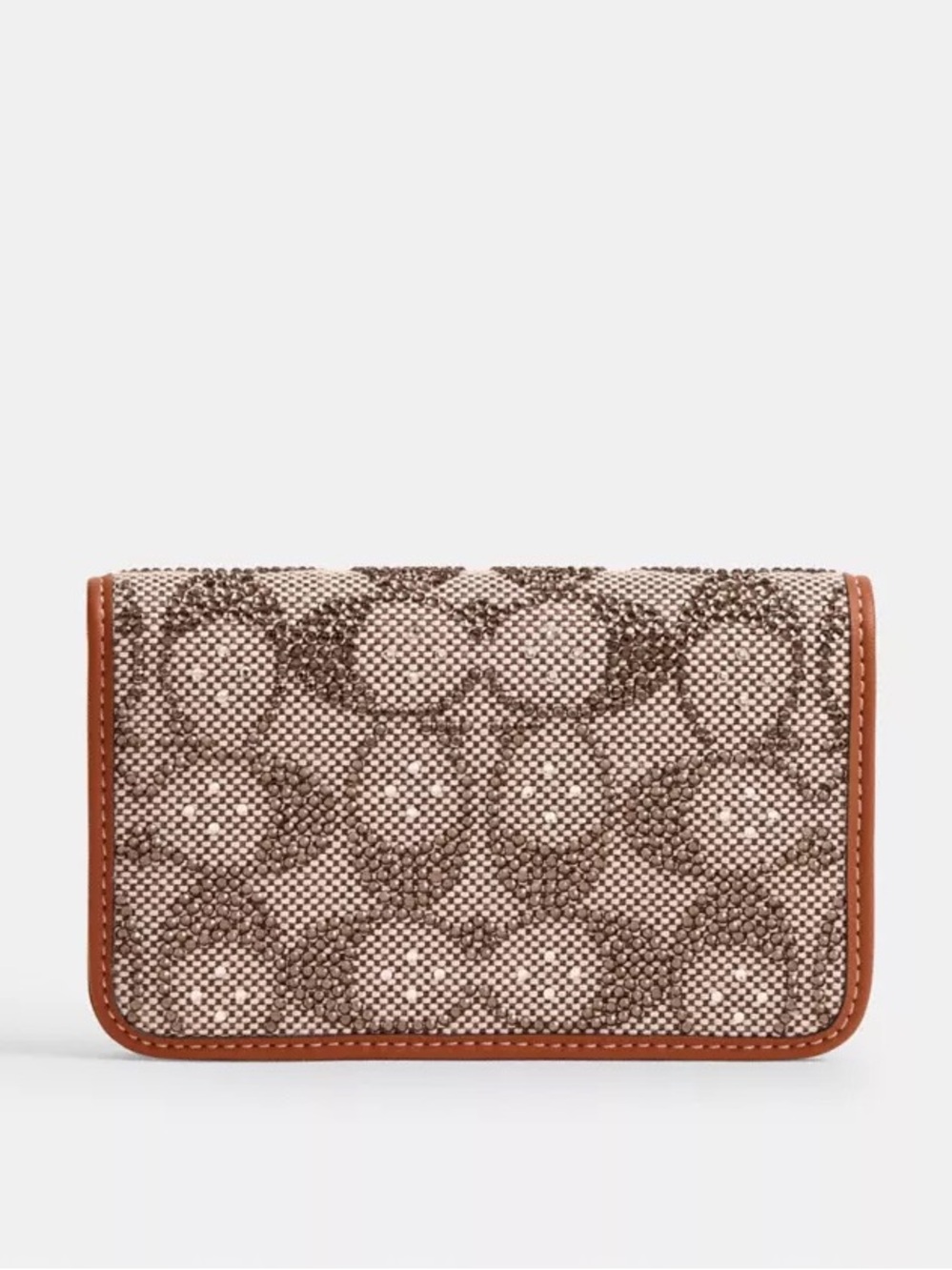 Coach Essential Slim Card Case in Crystal Signature Jacquard